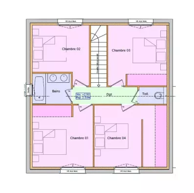 Image du modèle de maison ETAGE ACACIA 3 110M²