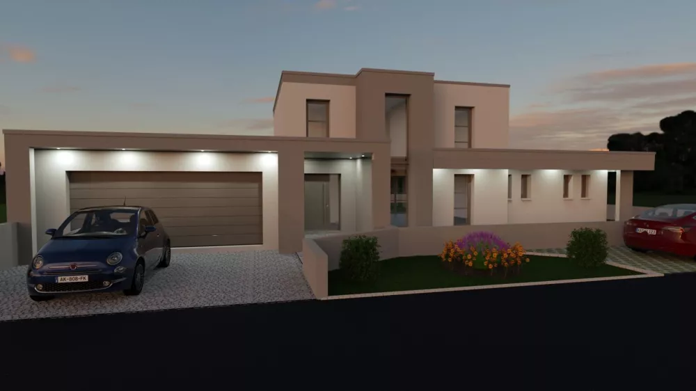Image du modèle de maison jasmin 2 avant nuit