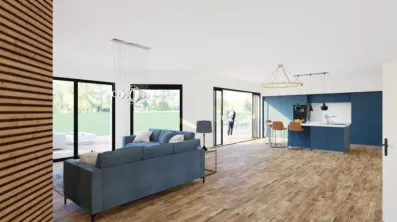 Image du modèle de maison vue porte entrée