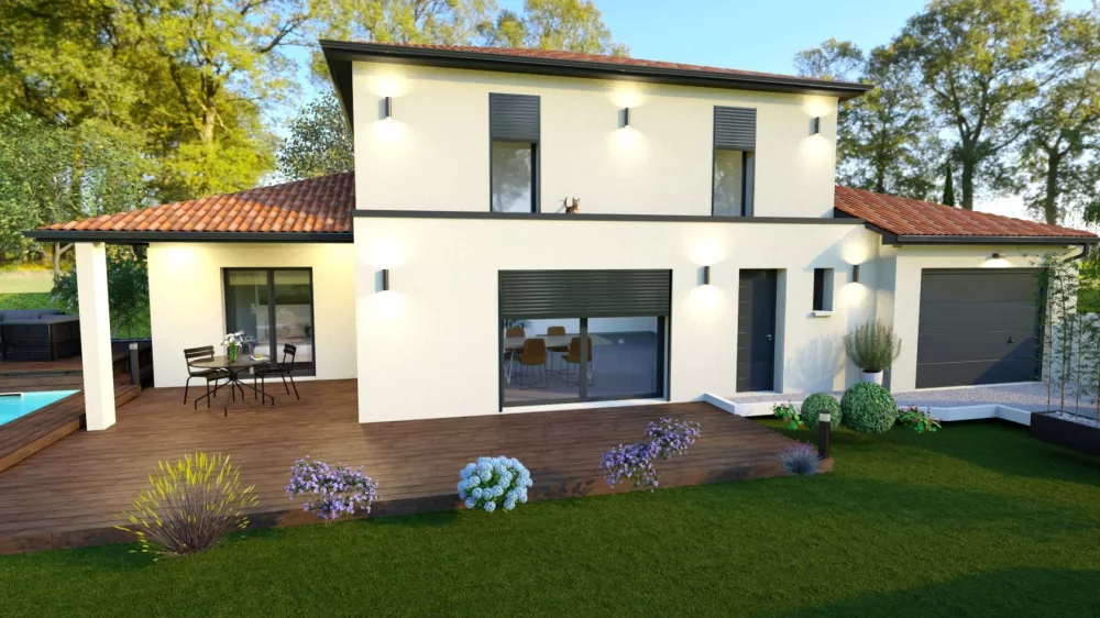 Image du modèle de maison orchidée avant ral 7016