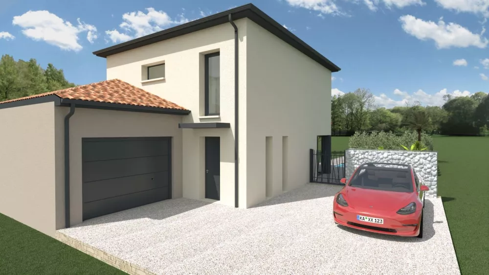 Image du modèle de maison orchidée moderne entrée