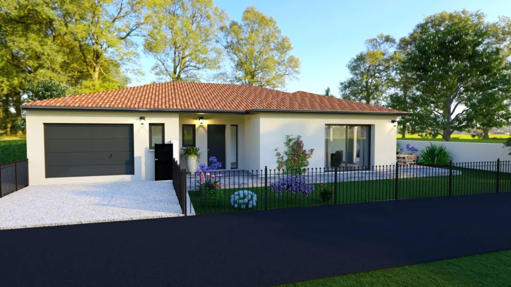 Image du modèle de maison PP 4 pans accès