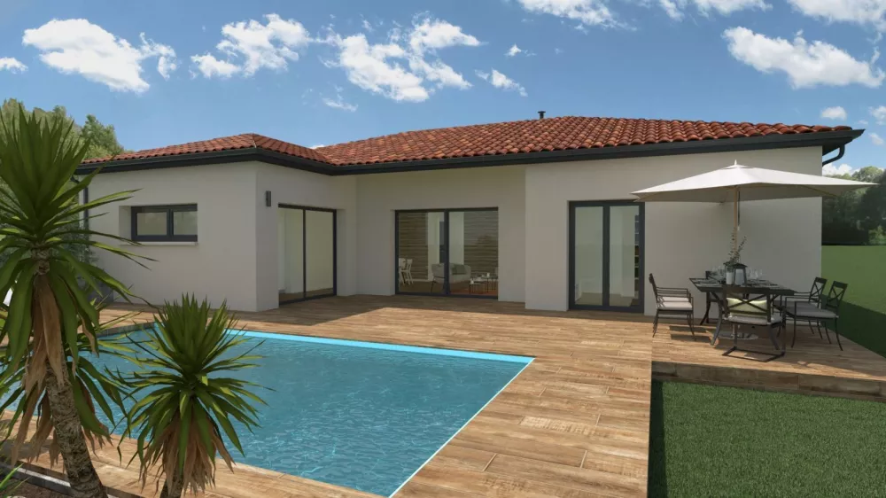 Image du modèle de maison PP EN L terrasse
