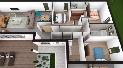 Image du modèle de maison PP en U intéririeur 2
