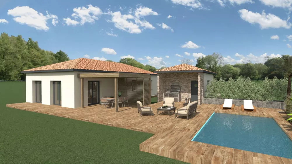 Image du modèle de maison saint bonnet de mur terrasse