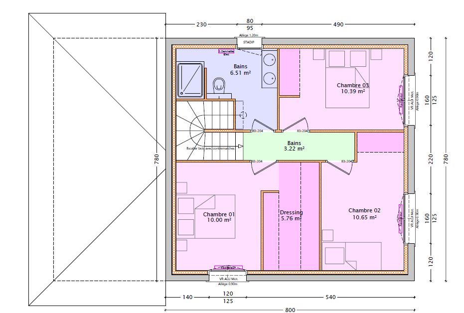 Image du modèle de maison Vallières étage