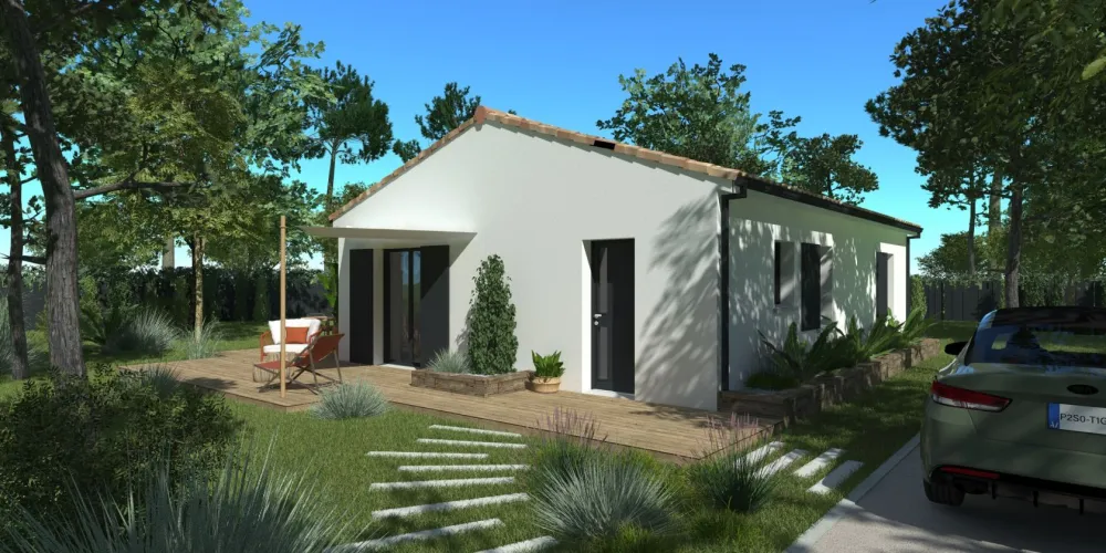 Image du modèle de maison Modèle rectangle - 70m² sans garage - AVANT