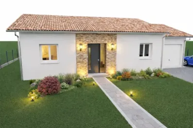 Image du modèle de maison vu entree