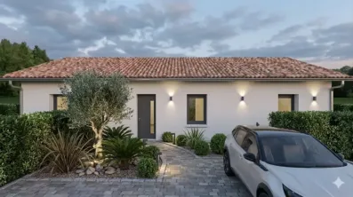 Image du modèle de maison rectangle 80 facade avant