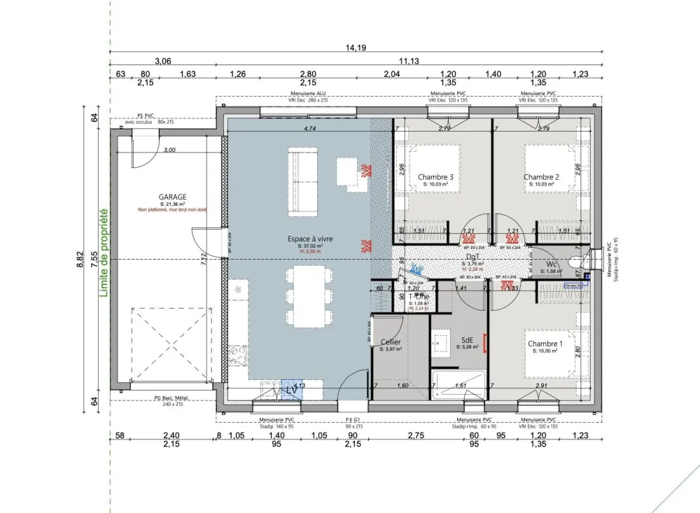 Image du modèle de maison intérieur modulable garage