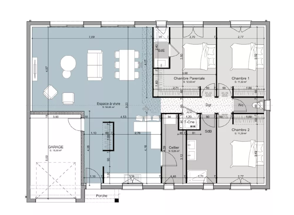 Image du modèle de maison VOLGA 110