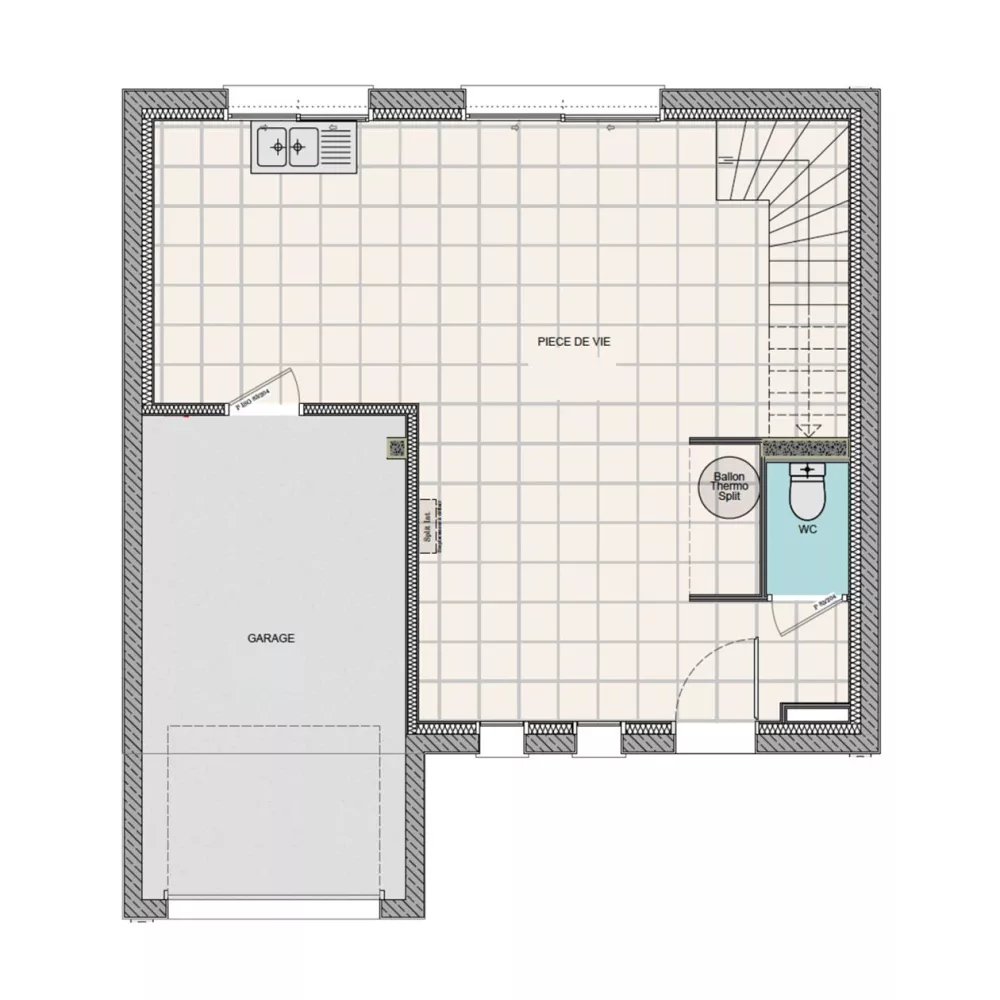 Image du modèle de maison TURQUOISE 3 CH RDC