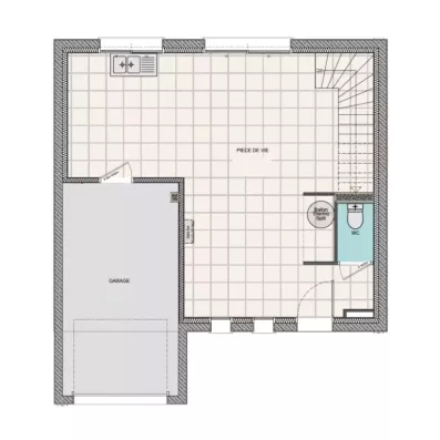 Image du modèle de maison TURQUOISE 3 CH RDC