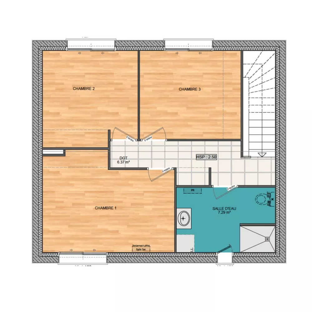 Image du modèle de maison TURQUOISE 3CH ETG