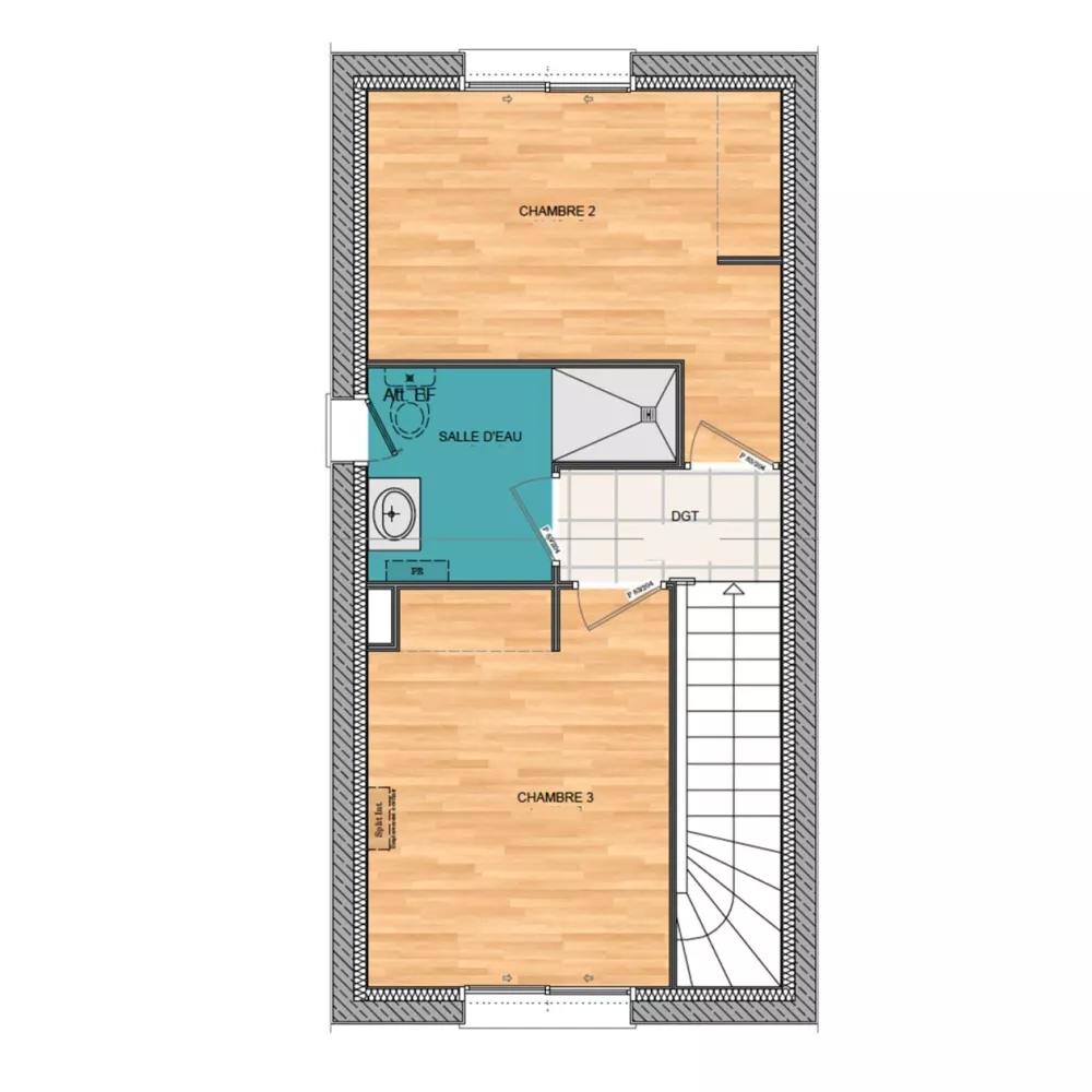 Image du modèle de maison AMETHYSTE 3CH ETG