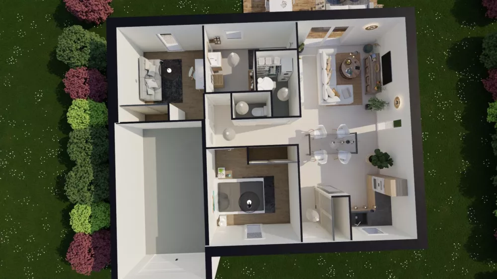Image du modèle de maison visuel dessus