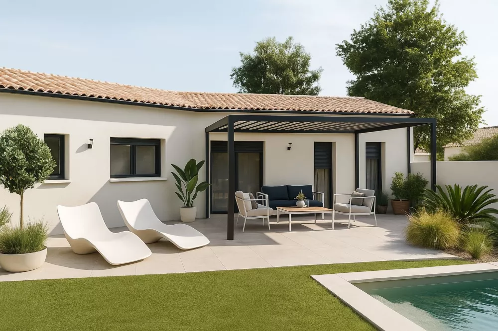 Image du modèle de maison 20250709_1713_Extérieur Moderne Lumineux_remix_01jzqvwd0te4a81hr98wze99qs
