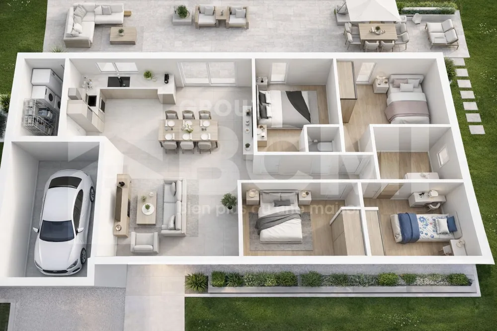 Image du modèle de maison plan 3d beryl