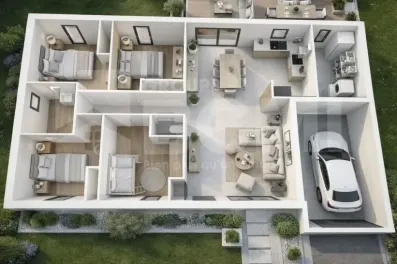 Image du modèle de maison plan 3d mangue copie