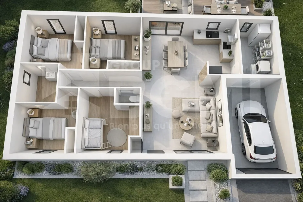 Image du modèle de maison plan 3d mangue copie