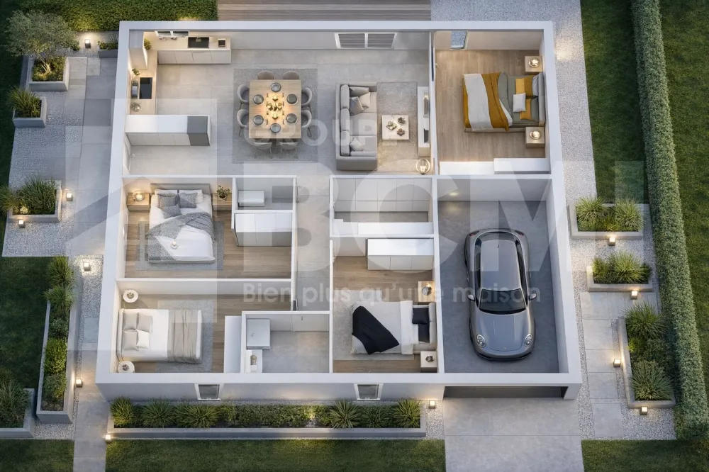 Image du modèle de maison plan 3d papaye