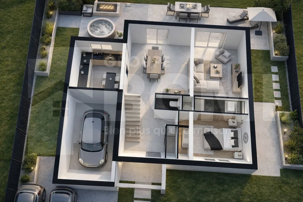 Image du modèle de maison Plan 3d Amethyste RDC