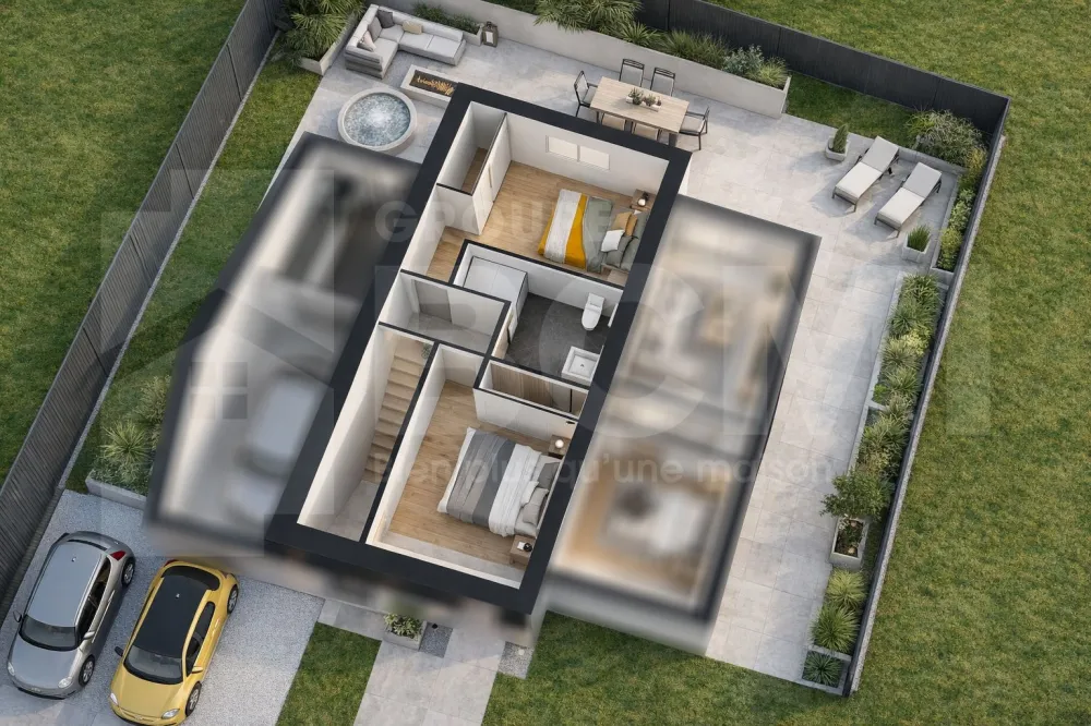 Image du modèle de maison Plan 3d Amethyste R+1