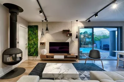 Image du modèle de maison interieur salon cheminé pisicne copie 3