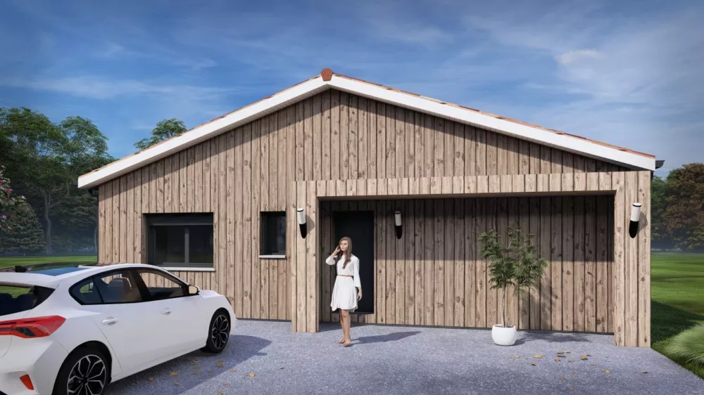 Image du modèle de maison 36061A-24_1 - Vue extérieure