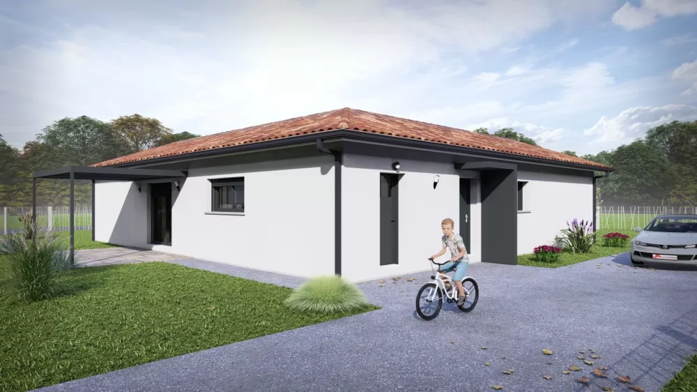Image du modèle de maison 36067B-24_2 - Vue extérieure