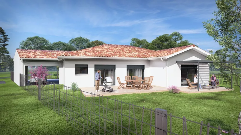 Image du modèle de maison 36058B-24_3 - Vue extérieure