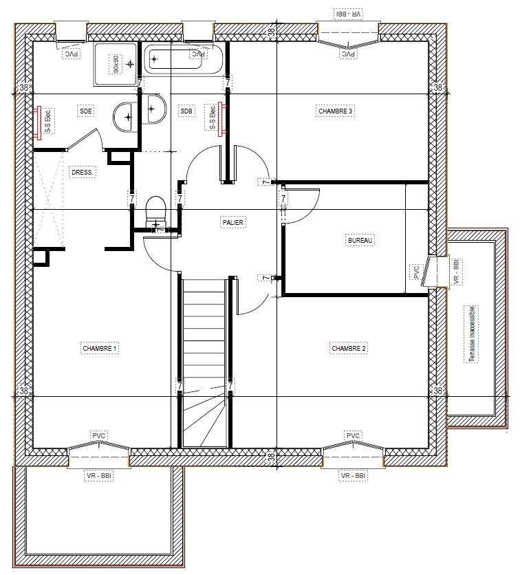 Image du modèle de maison visuel-etage-sauge-guarani