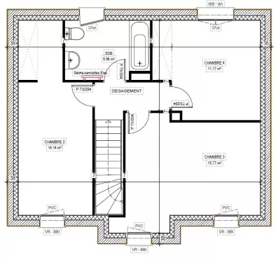 Image du modèle de maison Etage-Epi-du-vent-99