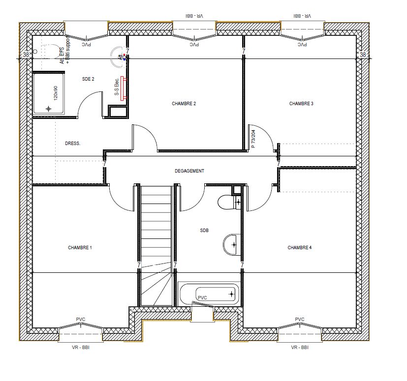 Image du modèle de maison etage-capucine
