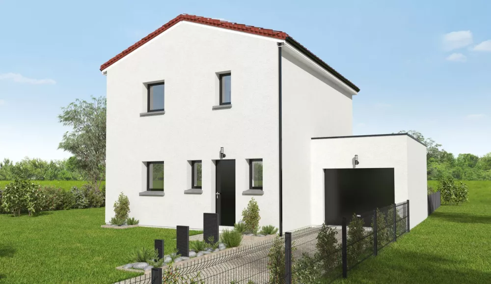 Image du modèle de maison ANEMONE 95m² TUILE + GGE BAC