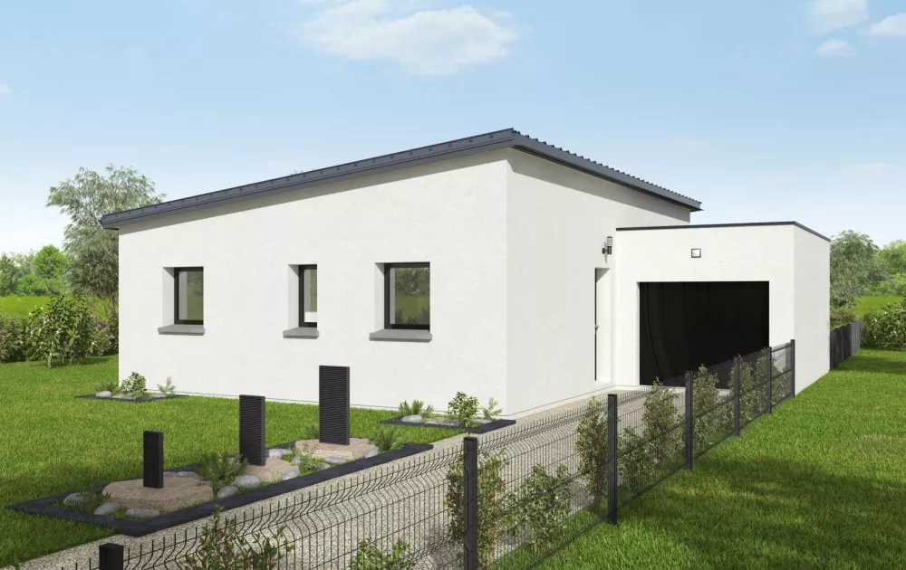 Image du modèle de maison GIRELLE 75m² MONOPENTE + GGE BAC