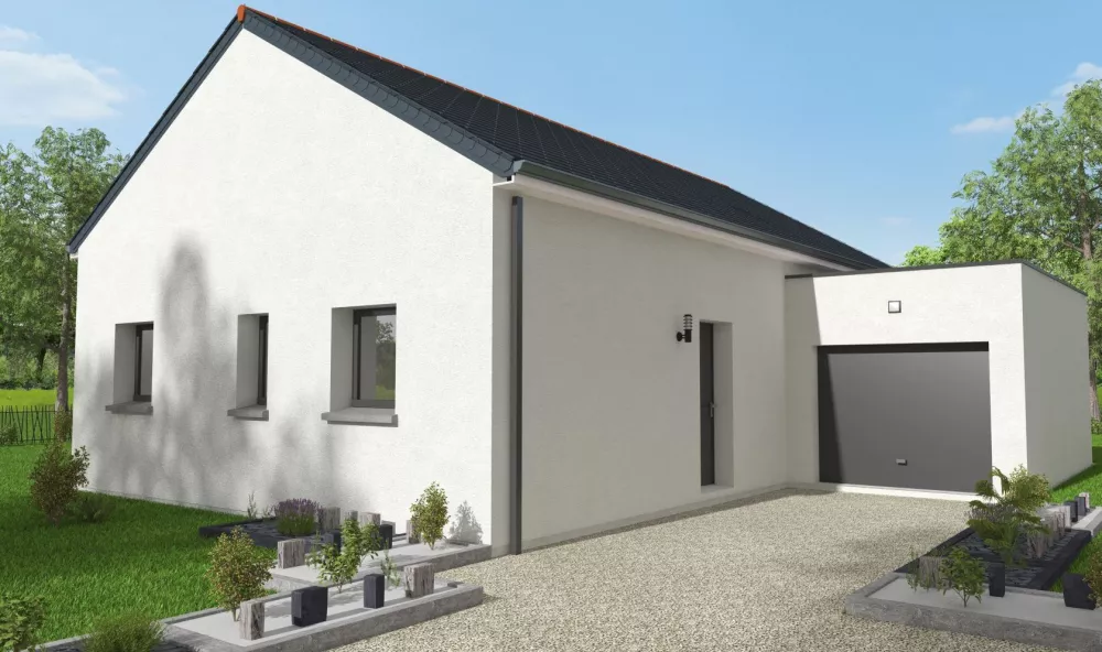 Image du modèle de maison GIRELLE 85m² ARDOISE + GGE BAC