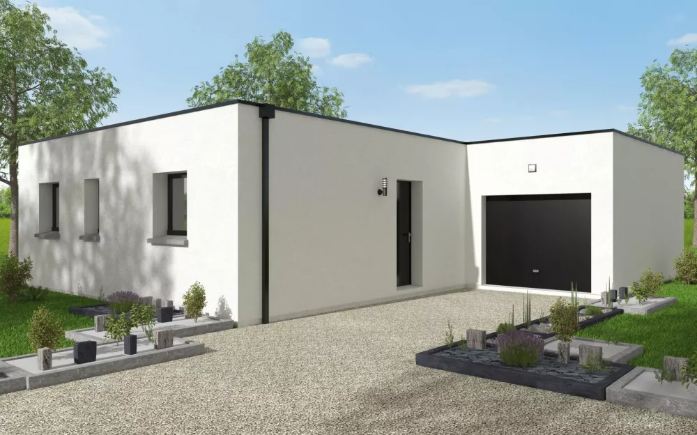 Image du modèle de maison GIRELLE 85m² TOIT TERRASSE + GGE BAC