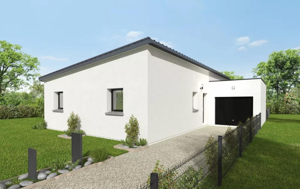 Image du modèle de maison GIRELLE 95m² MONOPENTE + GGE BAC