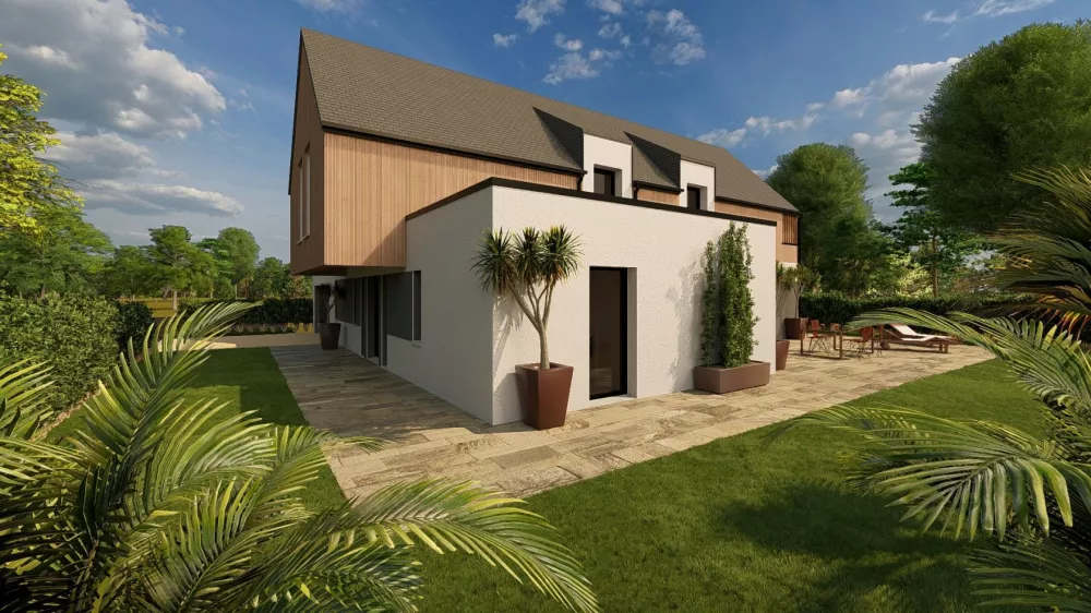Image du modèle de maison Vue jardin 1_BADEN_Lot 2