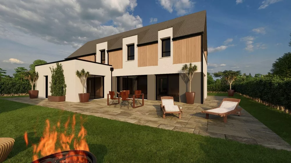 Image du modèle de maison Vue jardin 2_BADEN_Lot 2 3fe