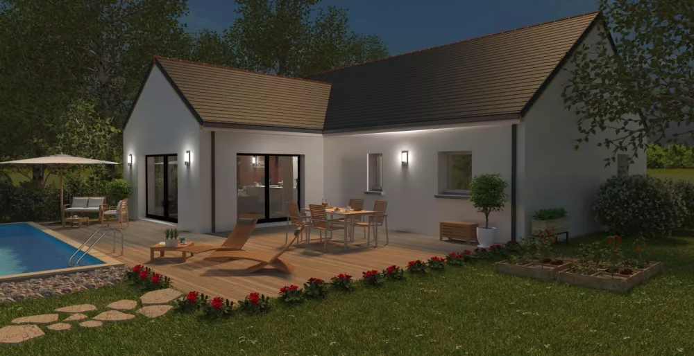Image du modèle de maison Extérieur arrière CDS perspective TURCAS