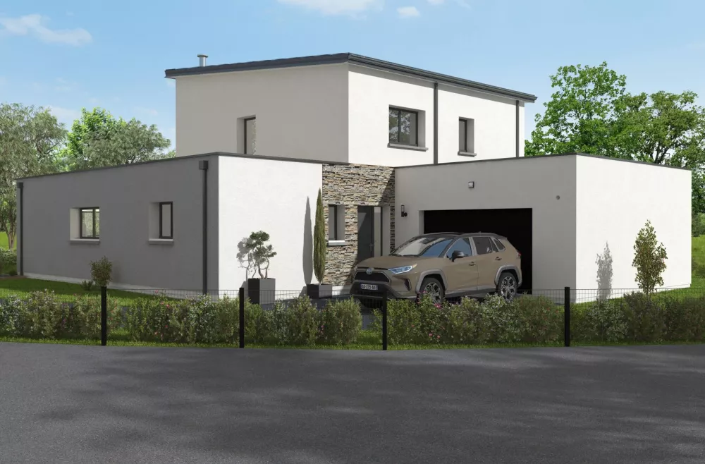 Image du modèle de maison etage Mopente +toit plat 177 PL