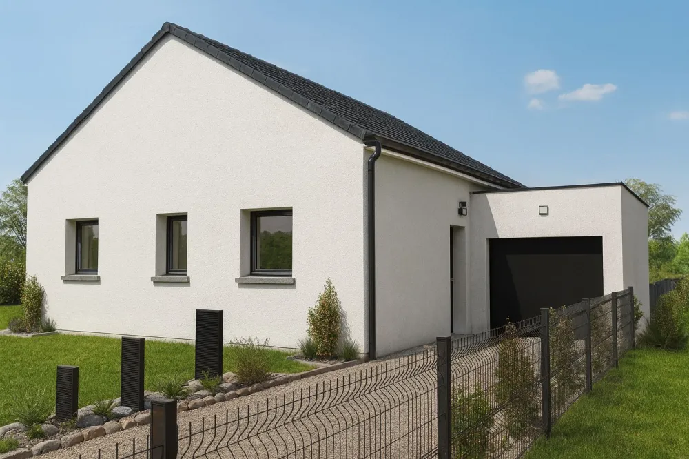 Image du modèle de maison GIRELLE 75m² ARDOISE + GGE BAC CHGPT