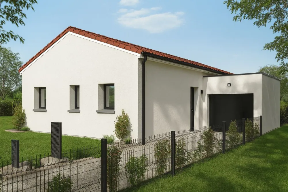 Image du modèle de maison GIRELLE 75m² TUILE + GGE BAC CHGPT