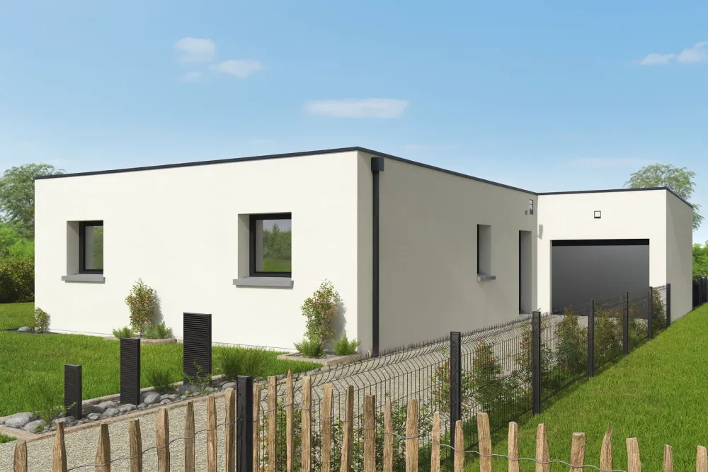 Image du modèle de maison GIRELLE 95m² TOIT TERRASSE + GGE BAC CHGPT