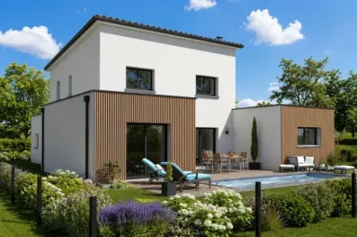 Image du modèle de maison maison moderne etage monopente2