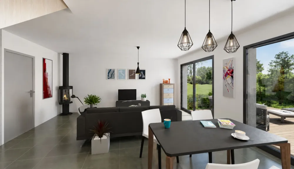Image du modèle de maison etage tuile 104 3