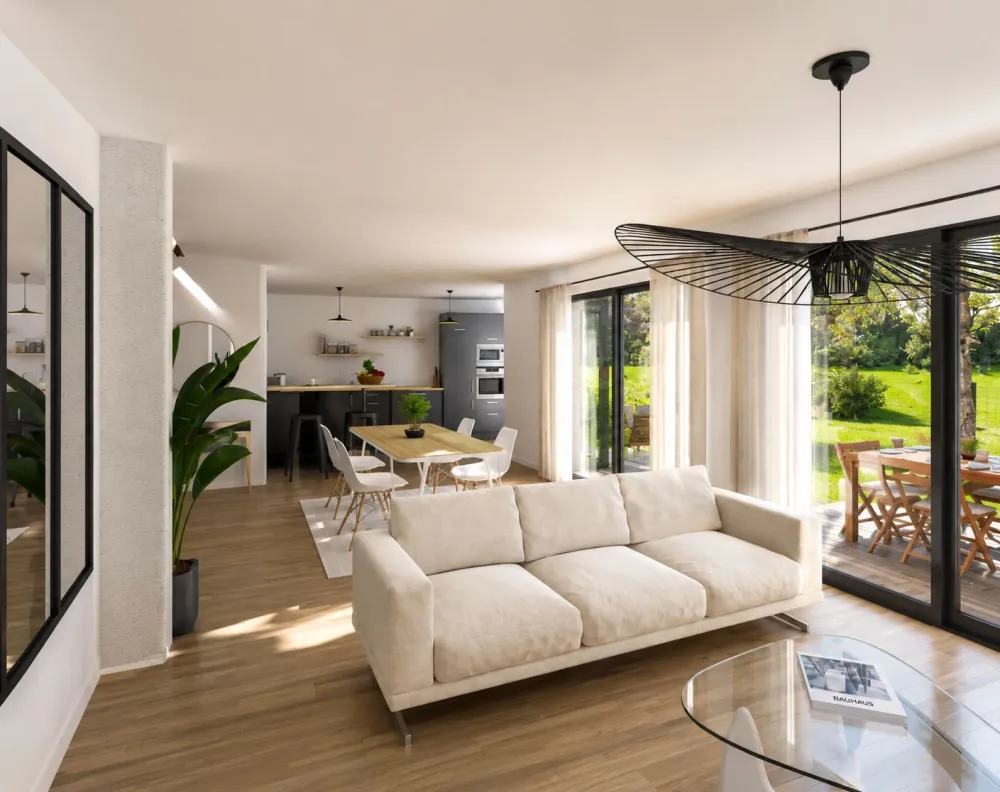 Image du modèle de maison etage comble lucarne 129 3