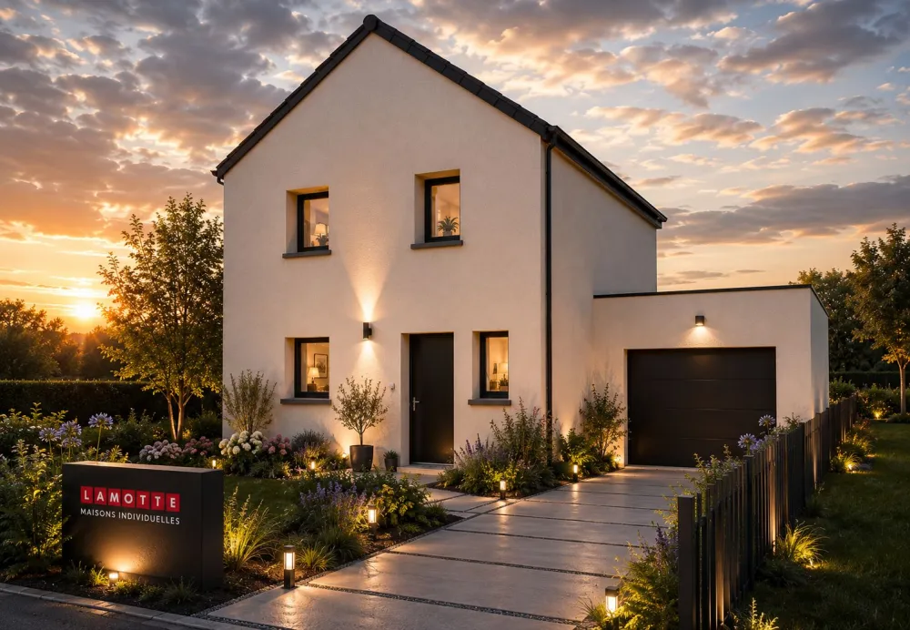 Image du modèle de maison ANEMONE 85m² ARDOISE + GGE BAC_Nuit
